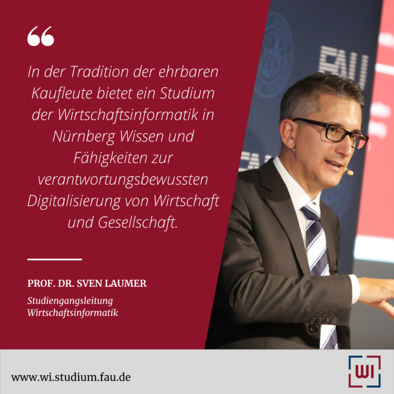 Prof. Dr. Sven Laumer takes over as head of the Bachelor Information Systems and Master International Information Systems programs