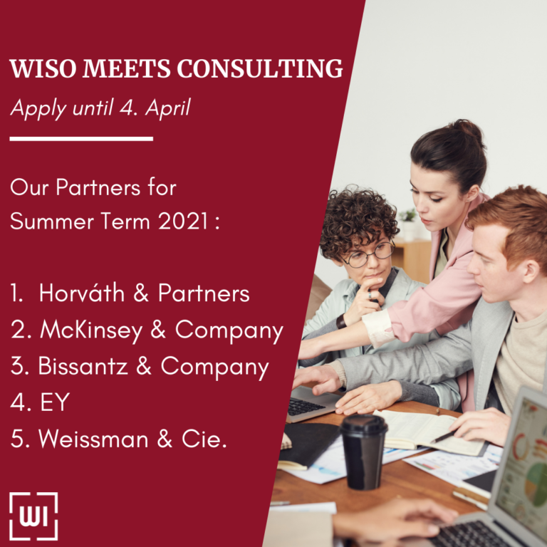 WISO Meets Consulting: Lineup of partners set